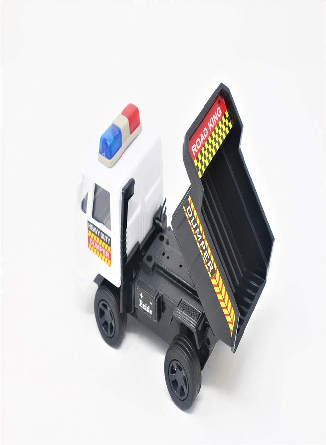 Shinsei Dumper Plastic Truck, White, Kids, Touch - Image 2